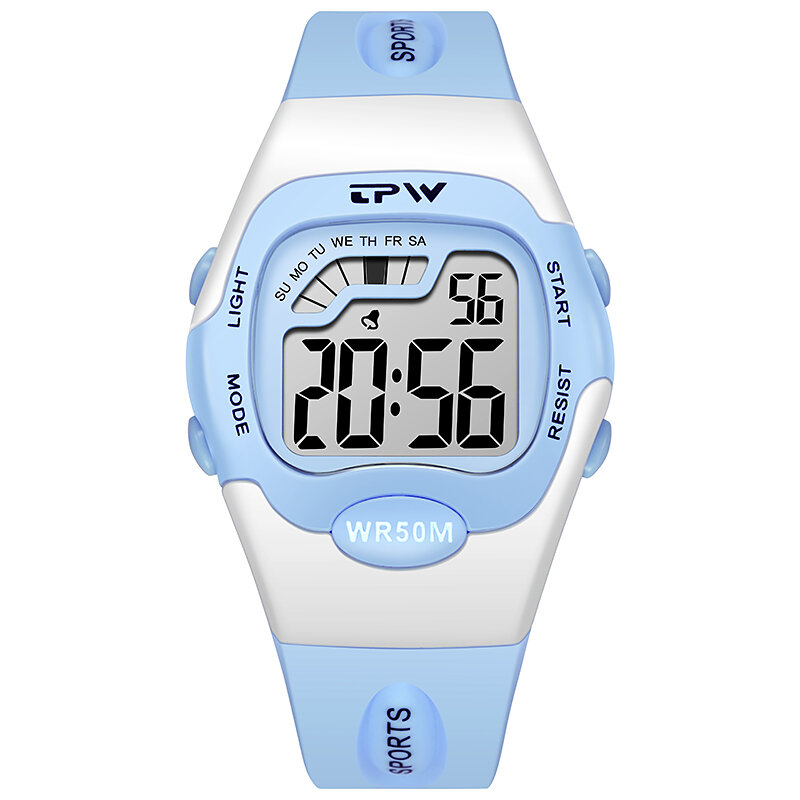 TPW 37mm Midsize Digital Watch For Women Teenage 50 Meter Water Resistant