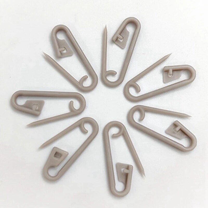 HOT-400PCS Color Plastic Safety Pin 2.3 Cm Black And White Rose Red Yellow Blue Green Small Mark Plastic Plastic Pin