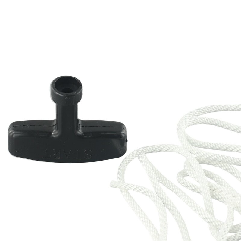 Ersatz Kunststoff & Polyester Seil & Zug griff weißes Seil schwarzer Griff Universal Starter hohe Qualität nagelneu