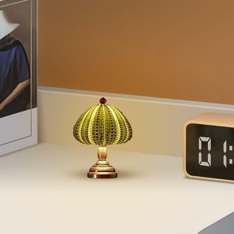 โคมไฟตั้งโต๊ะรูปเม่นทะเลสไตล์วินเทจโคมไฟตั้งโต๊ะที่ใช้ในครัวเรือนสำหรับห้องนอนห้องนั่งเล่น lampu tidur น่ารักสำหรับเด็ก