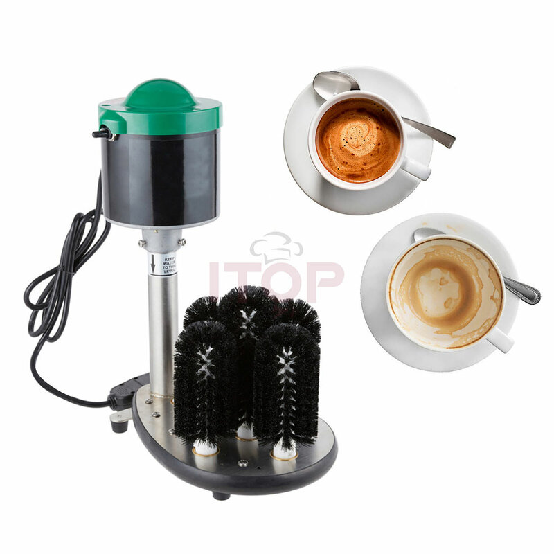 Countertop Glass Brush Washer Cleaner  Small Drinking Glass Bottle Cup Dish Brush Washer Rinser Machine 240W Glassware Washer