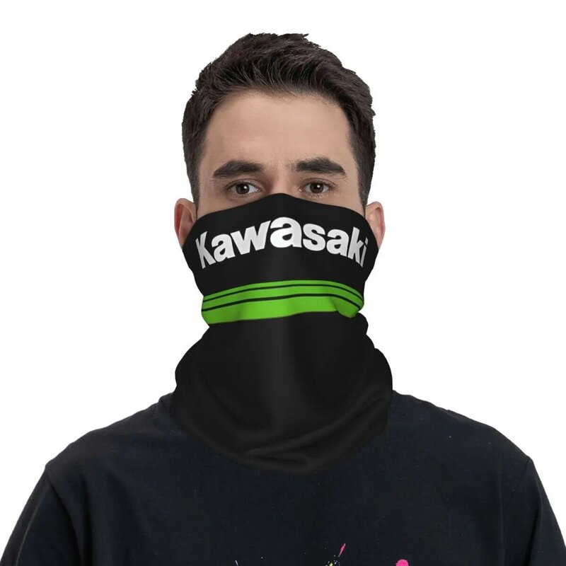 Dayang Sumbi Bandana scaldacollo stampato Motocross Kawasaki Racing Team maschera per il viso sciarpa da ciclismo escursionismo Unisex adulto lavabile