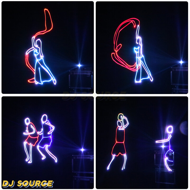 App-Steuerung 5w 6w 8w 10w RGB-Animation Laserlicht strahl muster Projektor Bühnen lichter dmx512 dj Disco Party Club Bühnen effekt