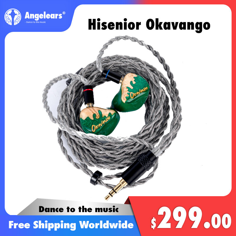 Hisenor-auriculares intrauditivos Okavango, cascos híbridos con 7 controladores (universales), con cable, 7hz, seeaudio