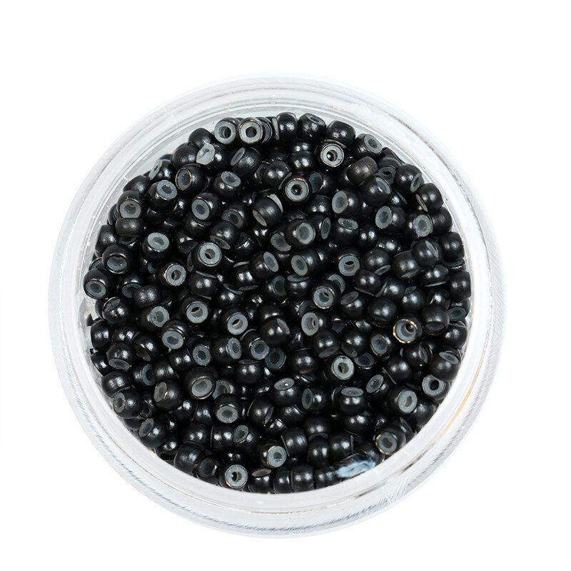 1000 шт. 3,0*2,0 мм микро силиконовые кольца с подкладкой/звенья/бусины микро кольцо Обжимные бусины инструменты для наращивания волос
