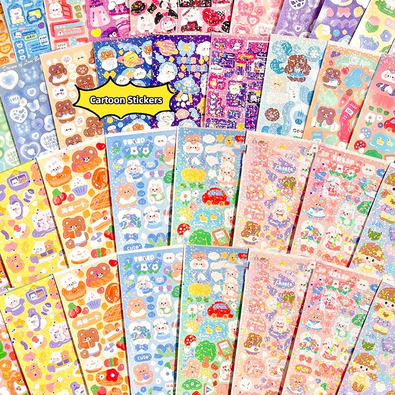 Pegatinas de Gudetama de dibujos animados al azar, decoración de Guka, suministros escolares, papelería para estudiantes, pegatina de Anime Kawaii, 1 unidad