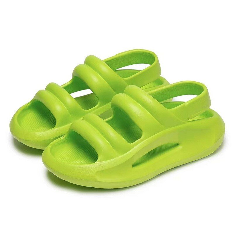 Zapatillas de Eva de verano para hombre, sandalias de playa Súper suaves, suela gruesa, informales, Trampling, elevación, ambiental, novedad