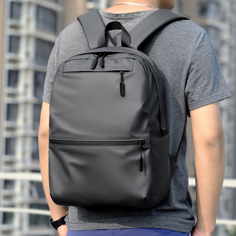 New Fashion Large Capacity Men's Backpack Laptop Bag Waterproof Fabric Student School Bag Hot Sale