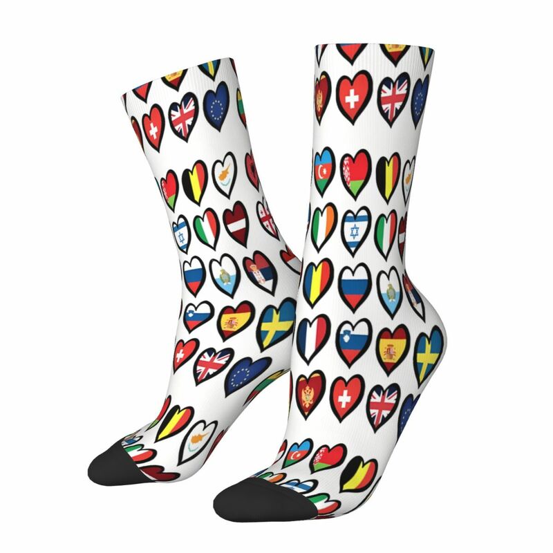 Eurovision Song Contest Hearts Socks uomo uomo donna calze invernali poliestere