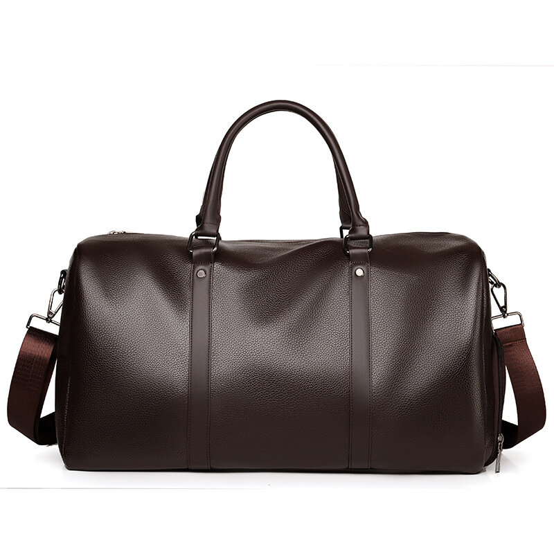 Lagre Capacity Leather Men Women Travel Bag Carry on Luggage Bag Weekend Male Duffel Bag Shoulder Bag Gym Fitness Hand Bag