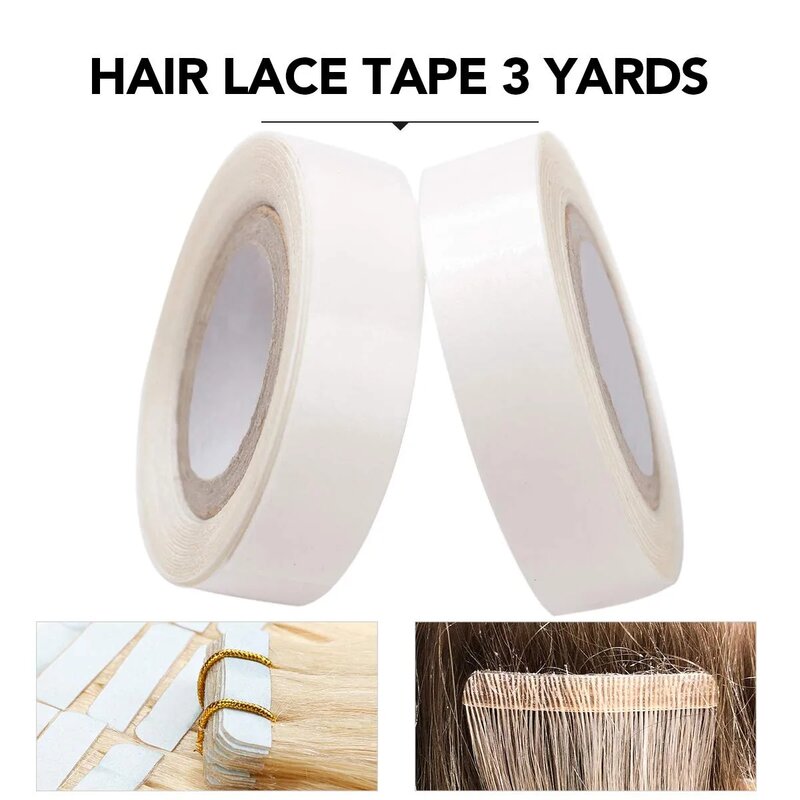 Cinta de encaje frontal para pelucas, cinta adhesiva Invisible impermeable de doble cara, cinta de extensión de cabello, reemplazo profesional de 3 yardas