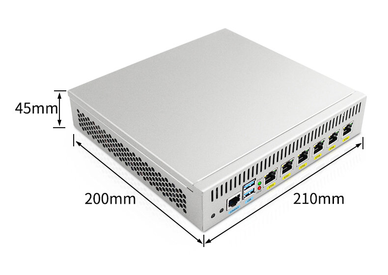 BKHD Win10 Linux Soft Routing I5I7 CPU Fanless Mini PC 6 LAN Firewall Router VGA USB for VPN Express Processor Gaming Computer