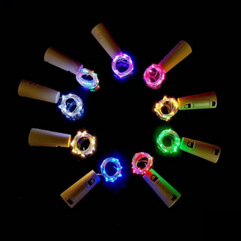 1M 2M 3M LED string lights Copper Silver Wire Fairy Light Garland Bottle Stopper For Glass Craft Wedding Christmas Decoration