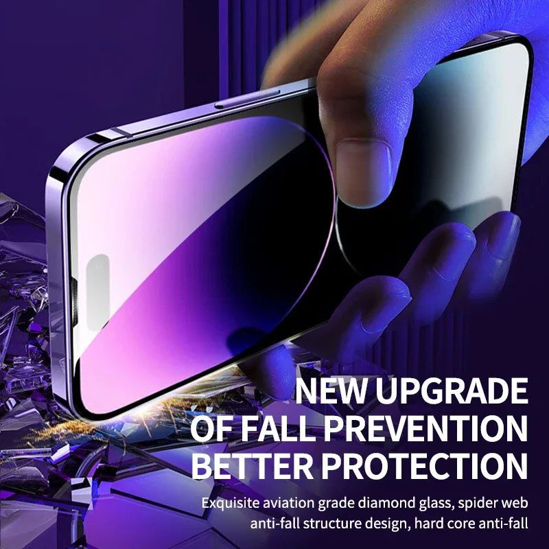 Protector de pantalla con cubierta de montaje de alineación, vidrio templado de alta gama 8K para iPhone 15, 14, 13, 12, 11 Pro Max, XS MAX, 15 Plus, 1-2 piezas