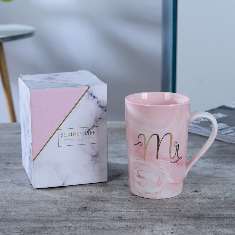 Flamingo cangkir kopi Mug air, Set cangkir keramik cocok untuk pasangan, gagang rumah teh