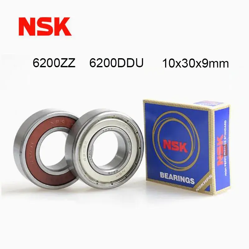 Free shipping Japan NSK Bearing 5/10pcs 6200ZZ 6200DDU High Quality Miniature Deep Groove Ball Bearing 10*30*9 mm High Speed
