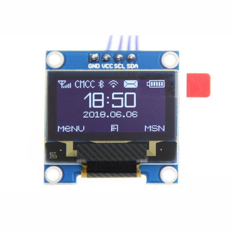 Qr /1D/2D/Code Scanner V3.0 Barcode Scan Recognition Module with 0.96 Inch IIC I2C Serial GND LCD LED Display Module