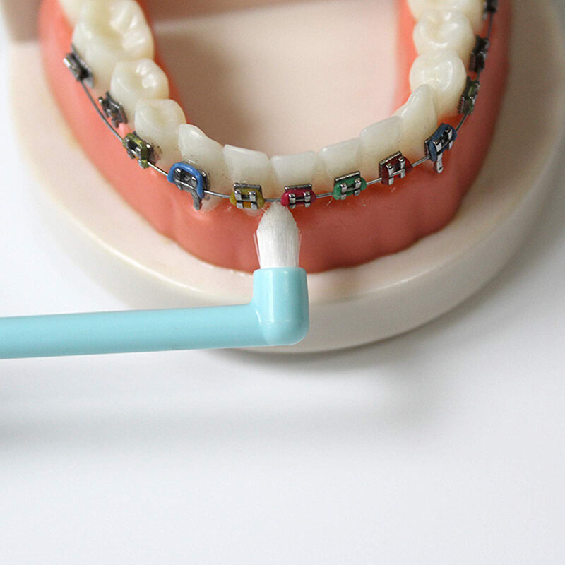แปรงซอกฟันครอบแปรงสีฟันซอกฟันหัวเล็กนุ่มทำความสะอาดฟันเดี่ยว