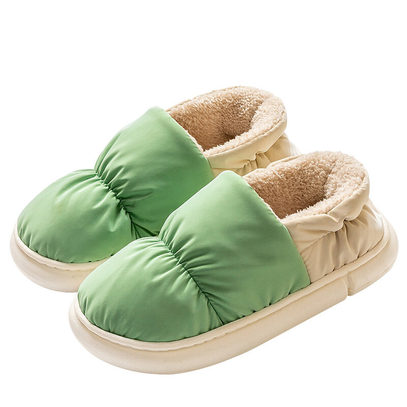 Comwarm Winter Toast pantofole da donna calde pantofole di cotone peluche Indoor Home antiscivolo suola spessa scarpe pelose per coppie nuovo 2022