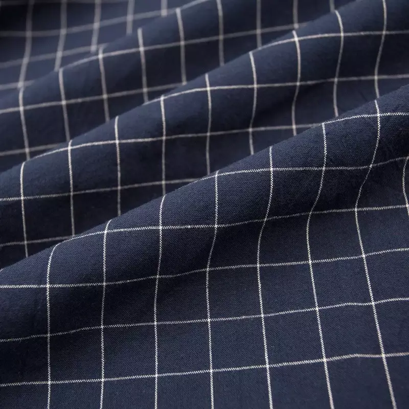 Lavare puro cotone 100% tessuto per lenzuola trapunta coperta abbigliamento camicia griglia a righe Plaid panno broccato cucito fai da te 50x250cm