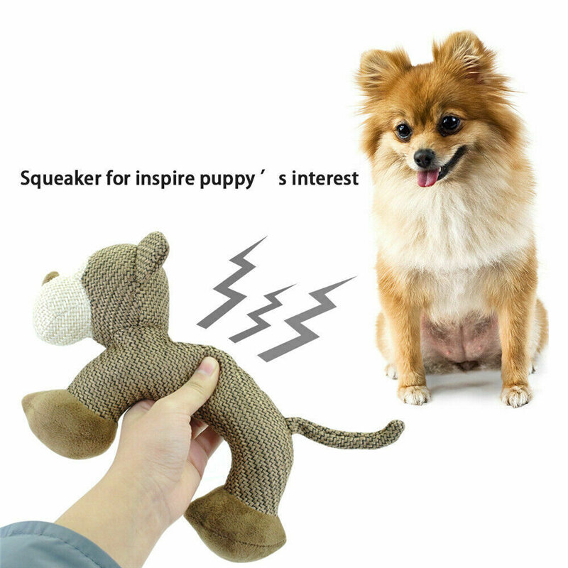 Monkey Doll Squeak Pet Toys Plush Dog Toys Plush Pet Supplies Durable