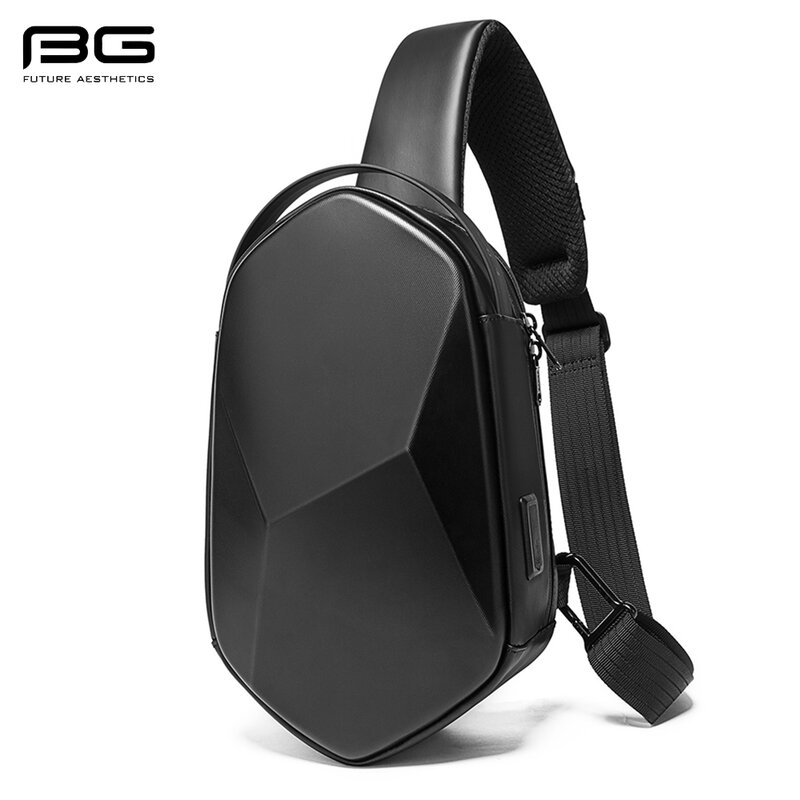 Bange-メンズ防水ハードチェストバッグ,フラップ付きの新しいデザイン,USB充電,防水,寸法3.0