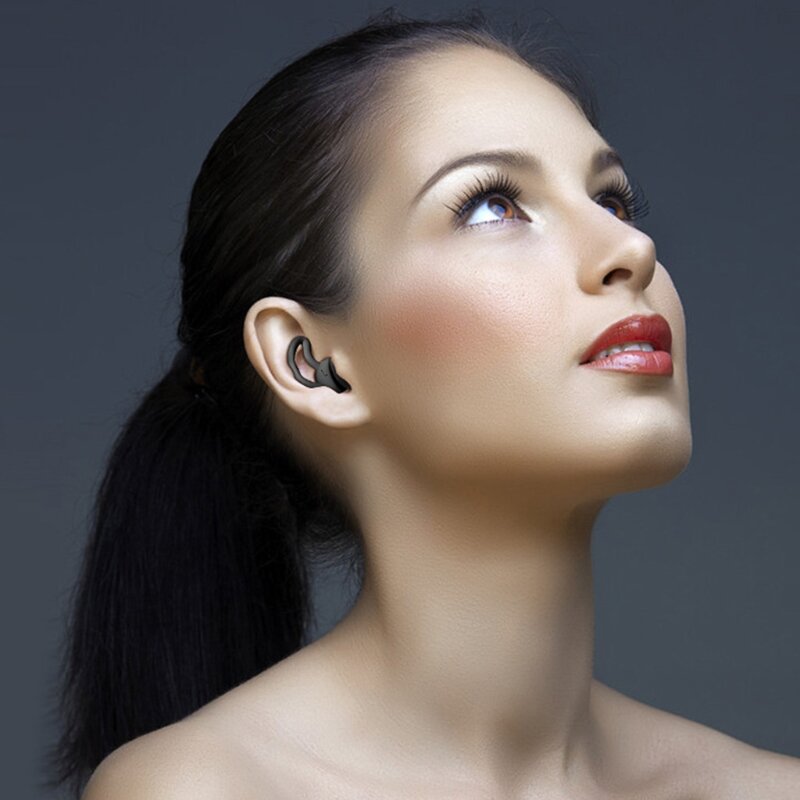 2 pièces/paquet de bouchons d'oreille en silicone intra-auriculaires à 160 degrés sur l'oreille pour enfants adultes
