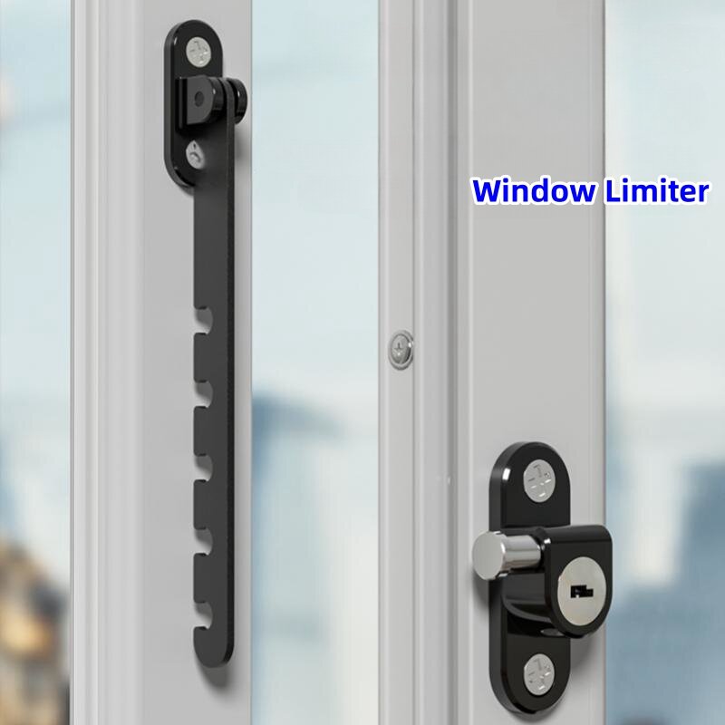 Upgrade Child Safety lock Stopper Falling Prevention Lock Limiter  Child Protection Window Restrictor Adjustable Window lock