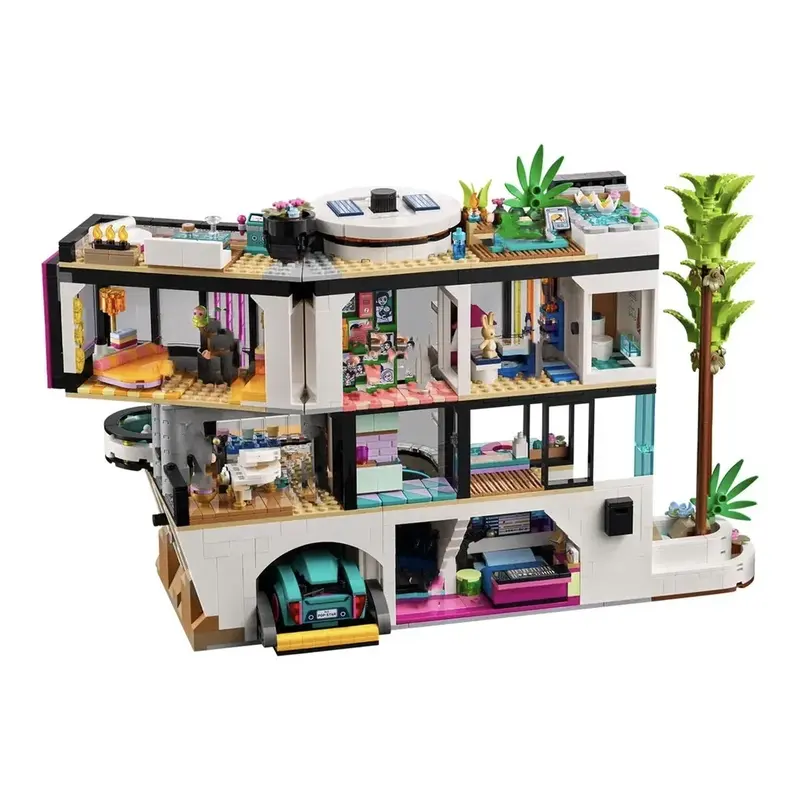 2024 New 42639 Andrea Modern Mansion Building Blocks Sets City Creative House Villa Model Toys for Friends Girls Birthday Gift
