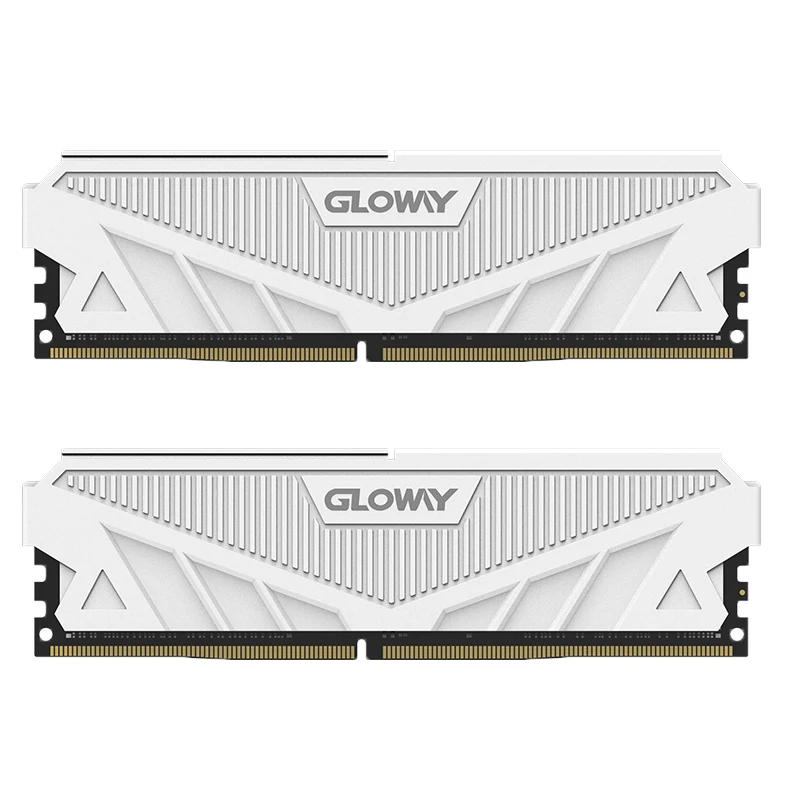Gloway-memoria ram ddr4 para ordenador de escritorio, 16GB, 8GB, tipo alfa, 2666MHz, color gris y blanco, 288Pin
