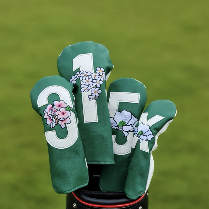 Master design Golf Club #1 #3 #5 Wood Headcovers Driver Fairway Woods Cover PU Leather Head Covers