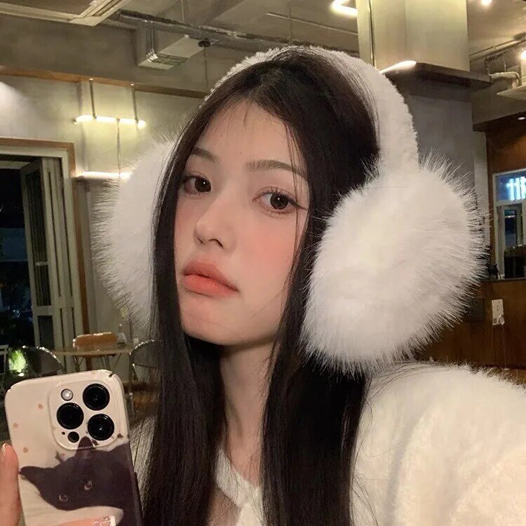Winter Plüsch verdickt warme Ohren schützer Frauen Pelz Ohr schutz kawaii japanischen Gehörschutz Outdoor-Radsport Ohrhörer Zubehör