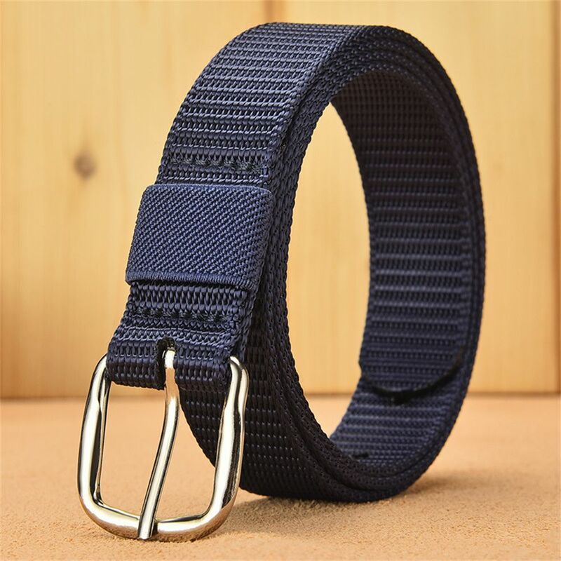 Unisex Casual Outdoor Sports Metal Buckles Fabric Braided  Belt Canvas Belts Waistband