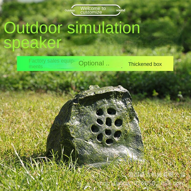 Altavoz de piedra de imitación para exteriores, sonido impermeable para jardín, césped, pastizales, animales al aire libre
