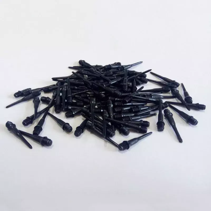 Ejes de dardos blancos y negros, tubos de puntas suaves de 27mm, hilo de plástico profesional, accesorios para Juegos de dardos, 100 piezas