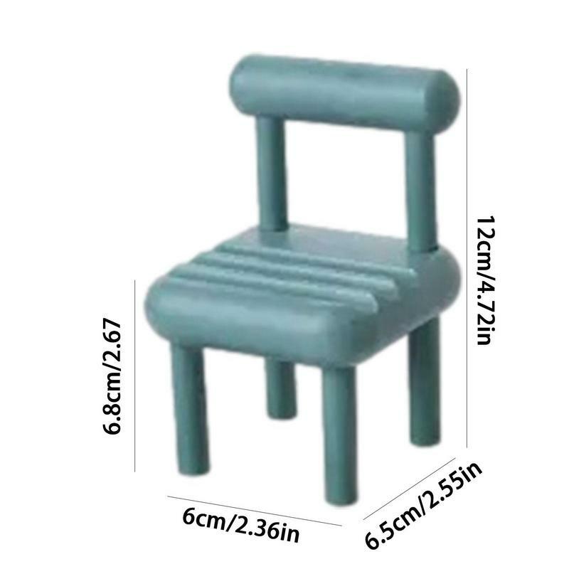 Support de téléphone en forme de chaise, support de téléphone portable T1, décor Kawaii, étagère de rangement, mini affichage, base non ald