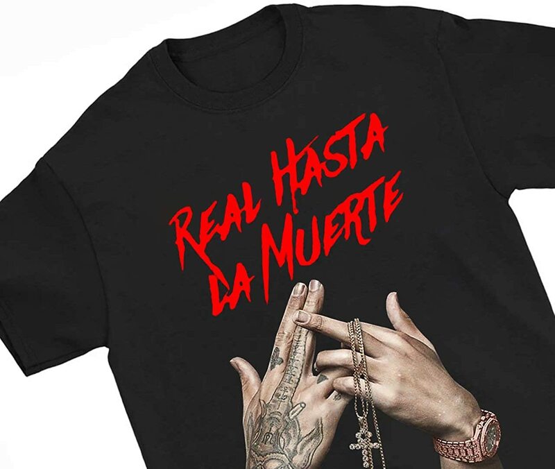 Camiseta de moda Real Hasta La Muerte rapero Anuel Camisetas informales de manga corta, 100% algodón, Top holgado, talla S-3XL