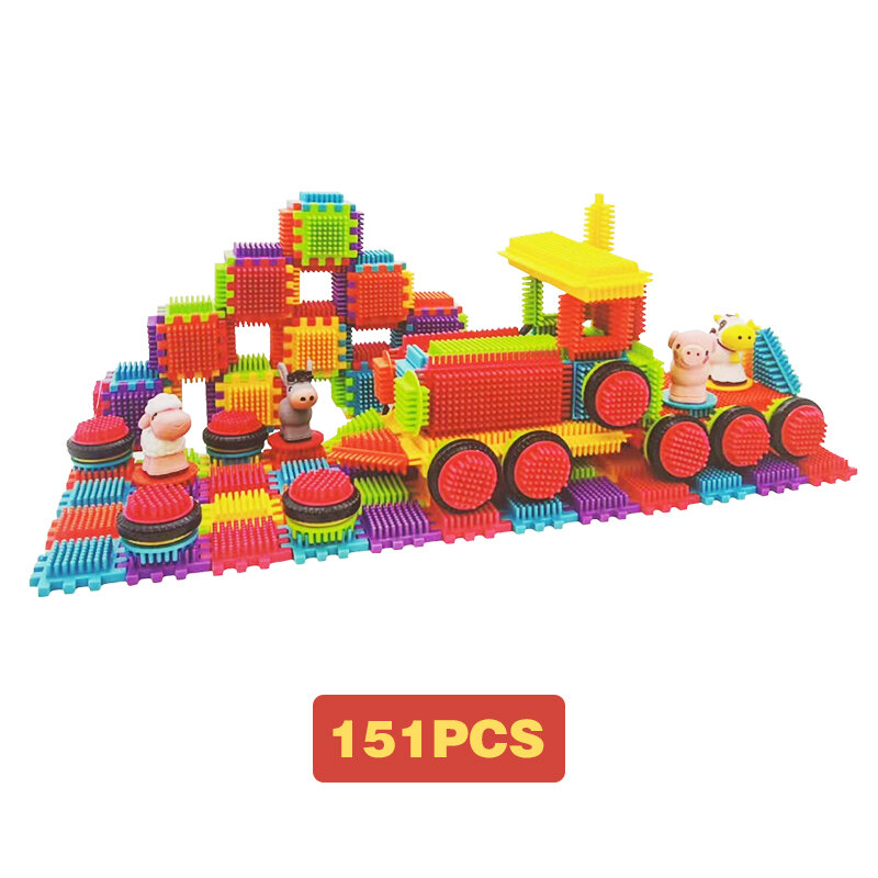 Building Block Toys modellazione educativa per bambini mattoni fai da te figure animali per bambini assemblaggio interattivo Playset prescolare