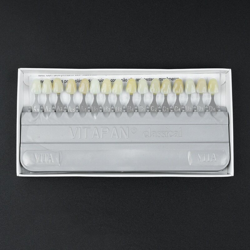 Plato colorimétrico de porcelana VITA, Equipo Dental de alta calidad, de 16 colores guía clásica, modelo de diente Vita