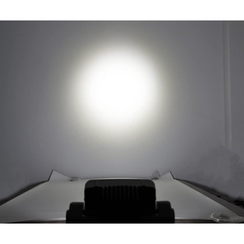 Super Bright Offroad LED Spotlight Head Light, Wireless Remote-Controlled, 6000K Cool-White Long-Range Spot Beam for Trucks & am
