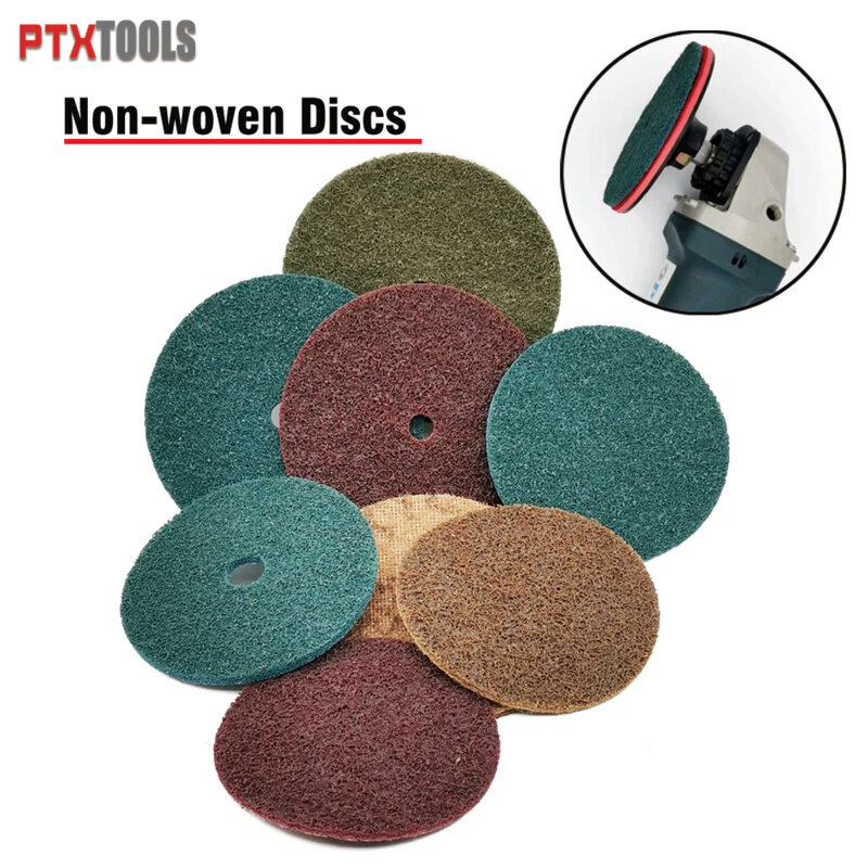 2 PCS 4-Inch/100mm 4.5-Inch/115mm 5-Inch/125mm 3M SC Surface Conditioning Disc Nonwoven Disc NylonSanding Disc Hook and Loop