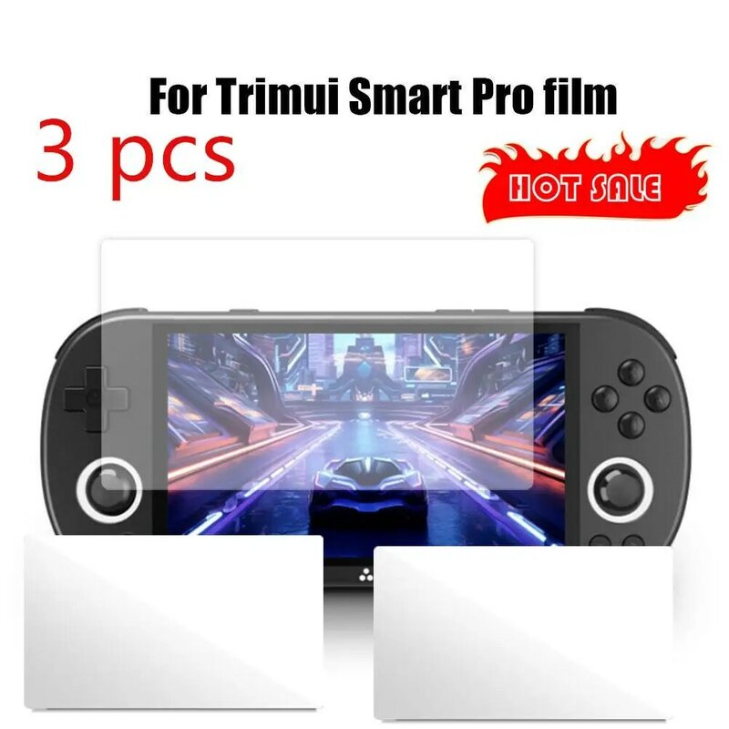 Vetro temperato 3Pc per console di gioco portatili pellicola protettiva in cristallo per Trimui Smart Pro pellicola protettiva per schermo PET protettiva