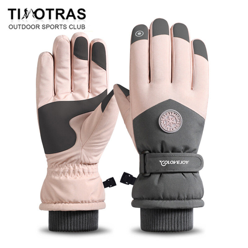 2023 Winter Snowboard Ski Gloves Full Finger Touch Screen Waterproof Motorcycle Cycling Thermal Warm Snow Gloves Men Women