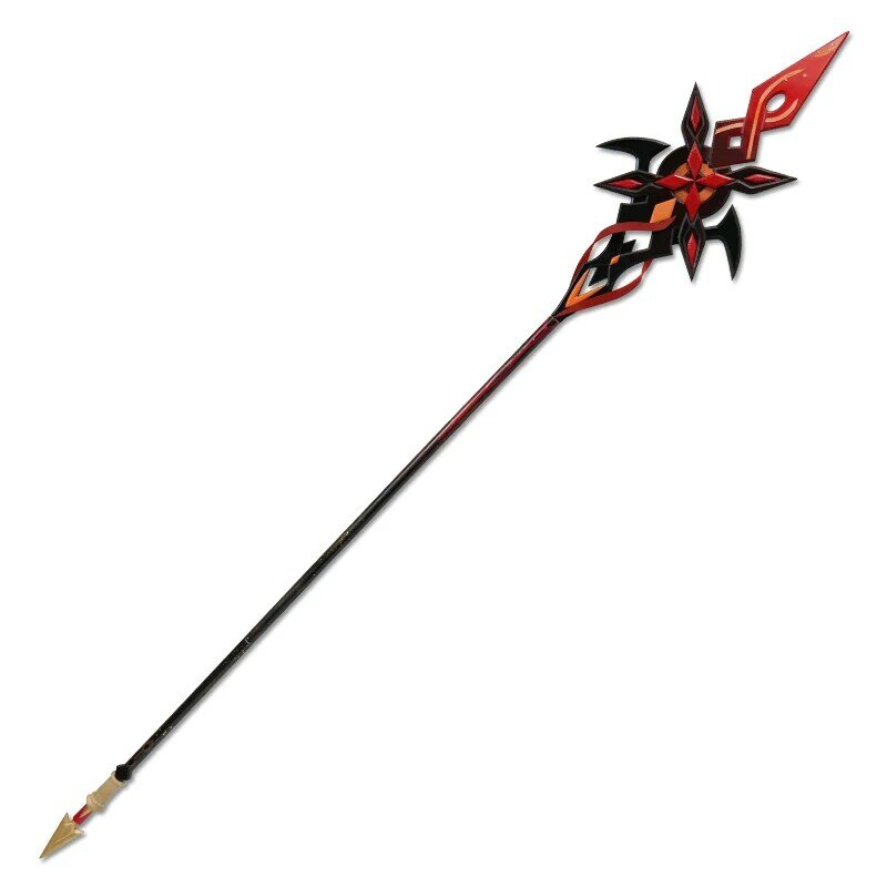 The Knave Arlecchino Genshin senjata dampak sabit senjata Cosplay tombak senjata untuk Halloween Natal pesta mewah