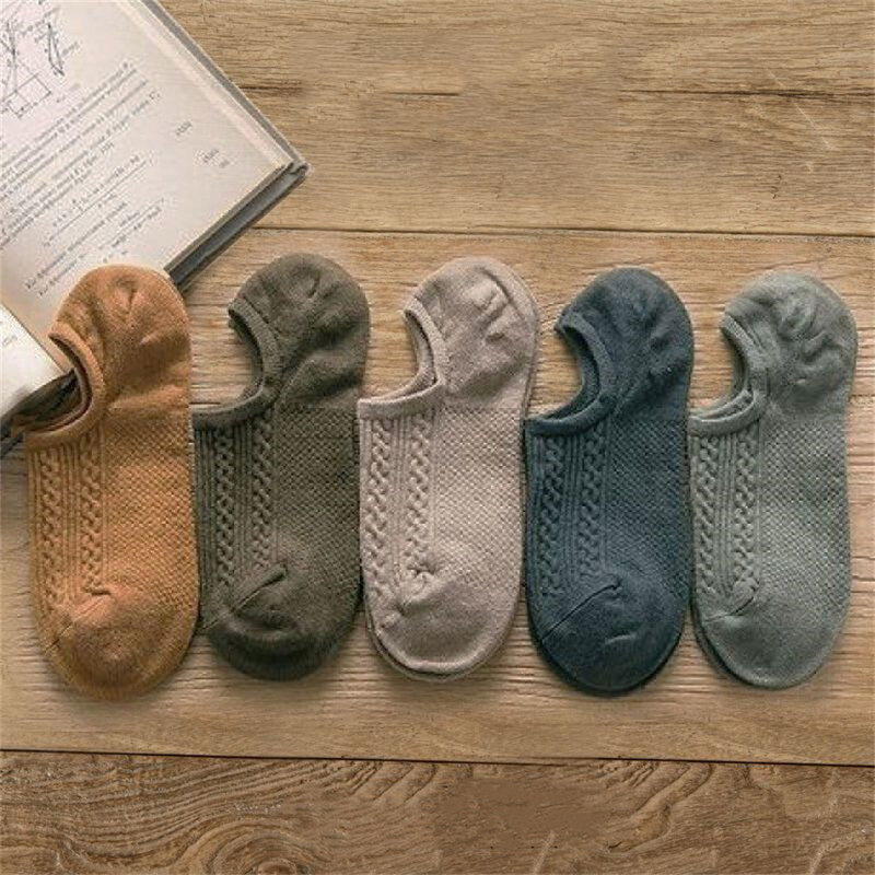10 Stück = 5 Paar Twists Baumwoll schlauch Socken für Männer kurze Boots socken unsichtbare Sommer dünne vielseitige geruchs neutrale Calcetine