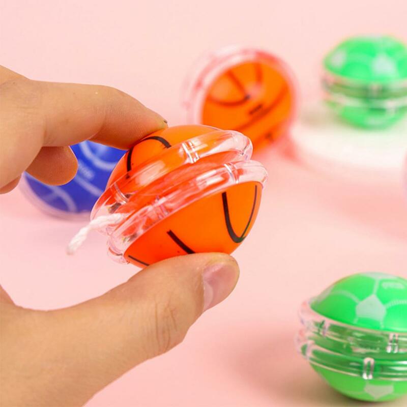 초심자를 위한 플라스틱 회전 공, 다채로운 관성 공, 전문 요요 장난감, 자동 스트링 포함, 2 팩