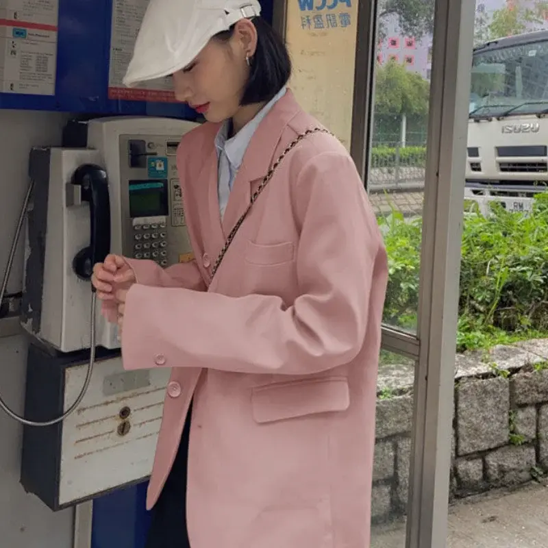 Blazer Frauen Schnürung elegant lässig All-Match Herbst rein minimalist ischen koreanischen Stil zart bequeme Büro kleidung weiblich beliebt