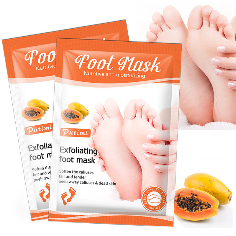 Private Label Foot Peel Mask for Cracked Heels, Dead Skin & Calluses Make Your Feet Baby Soft with Aloe Vera