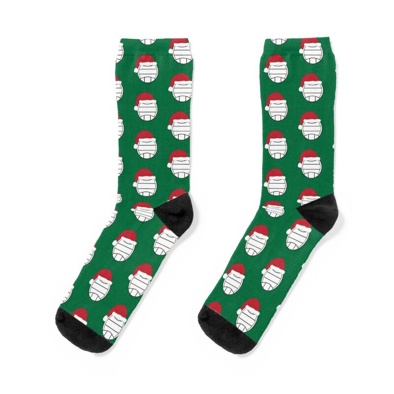 Calcetines antideslizantes con calefacción para hombre y mujer, medias de Papá Noel para voleibol