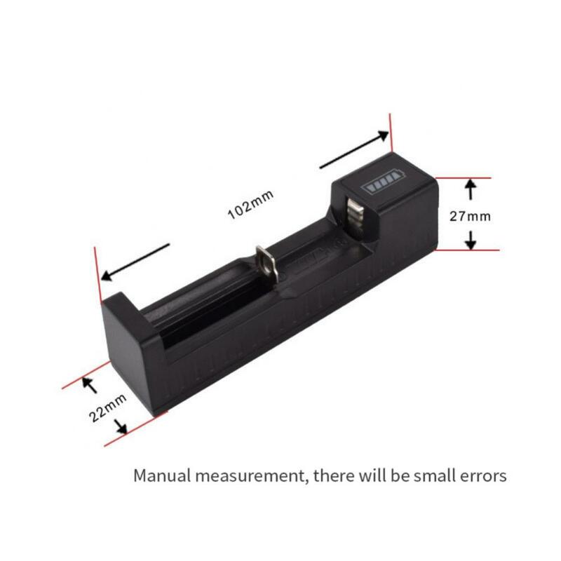 Cargador de batería de litio de 1 a 10 piezas, 1 ranura, carga rápida, Led seguro, inteligente, práctico, negro